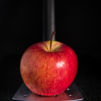 Food Photography : Red Apple On Dark Background